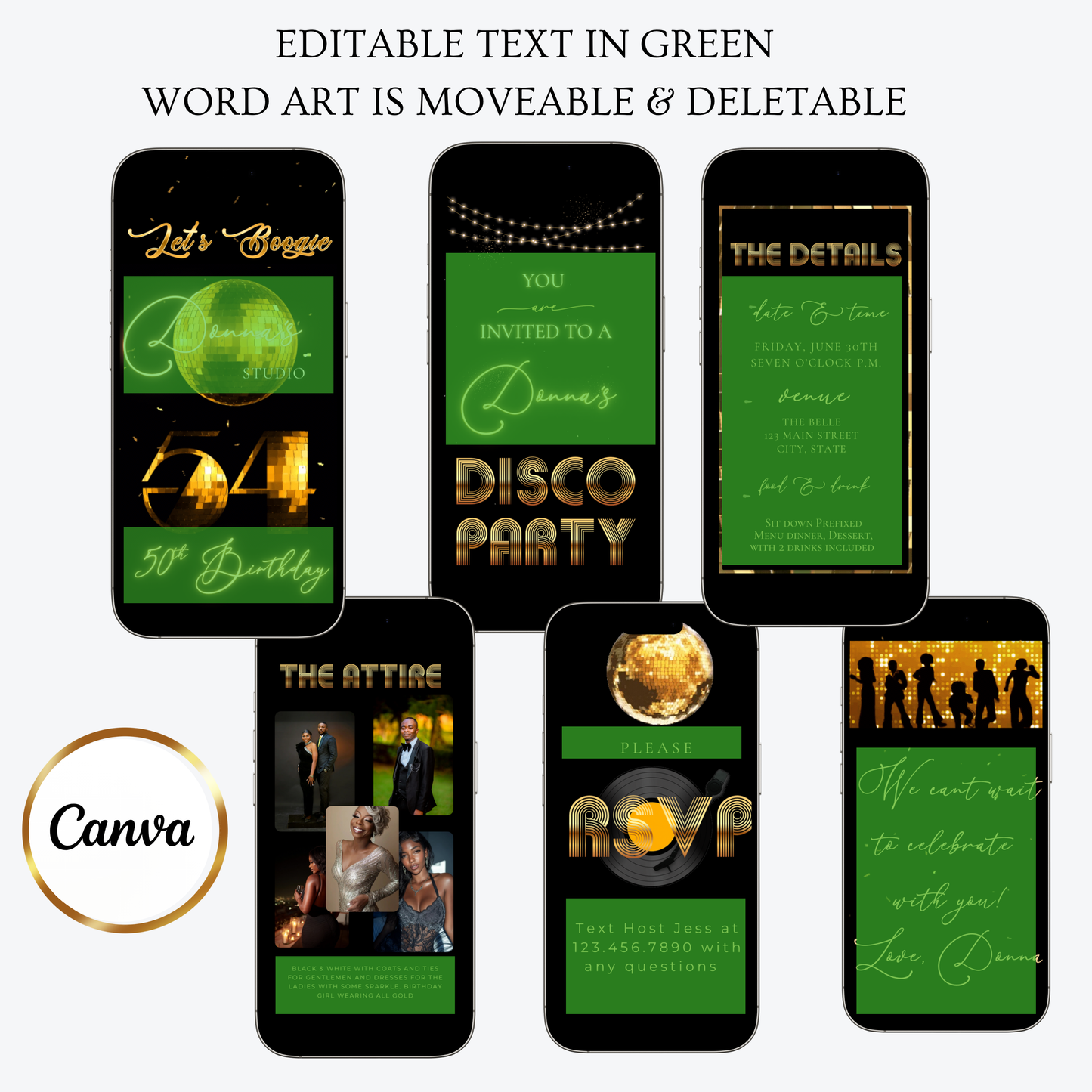 Studio 54 Disco Video Invitation - Disco Ball Studio 54 Birthday Invite