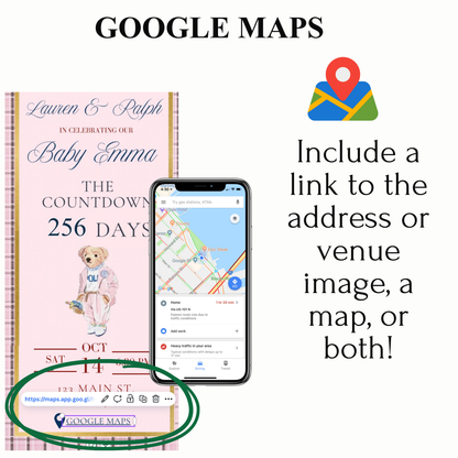 Pink Polo Ralph Lauren Baby Shower Invitation Website | Animated Classic Polo Girl Baby Shower Invite with Rsvp tracking