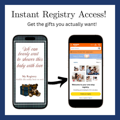 Polo Bear Baby Shower Invitation Website | Animated Baby Shower Invite with Rsvp tracking