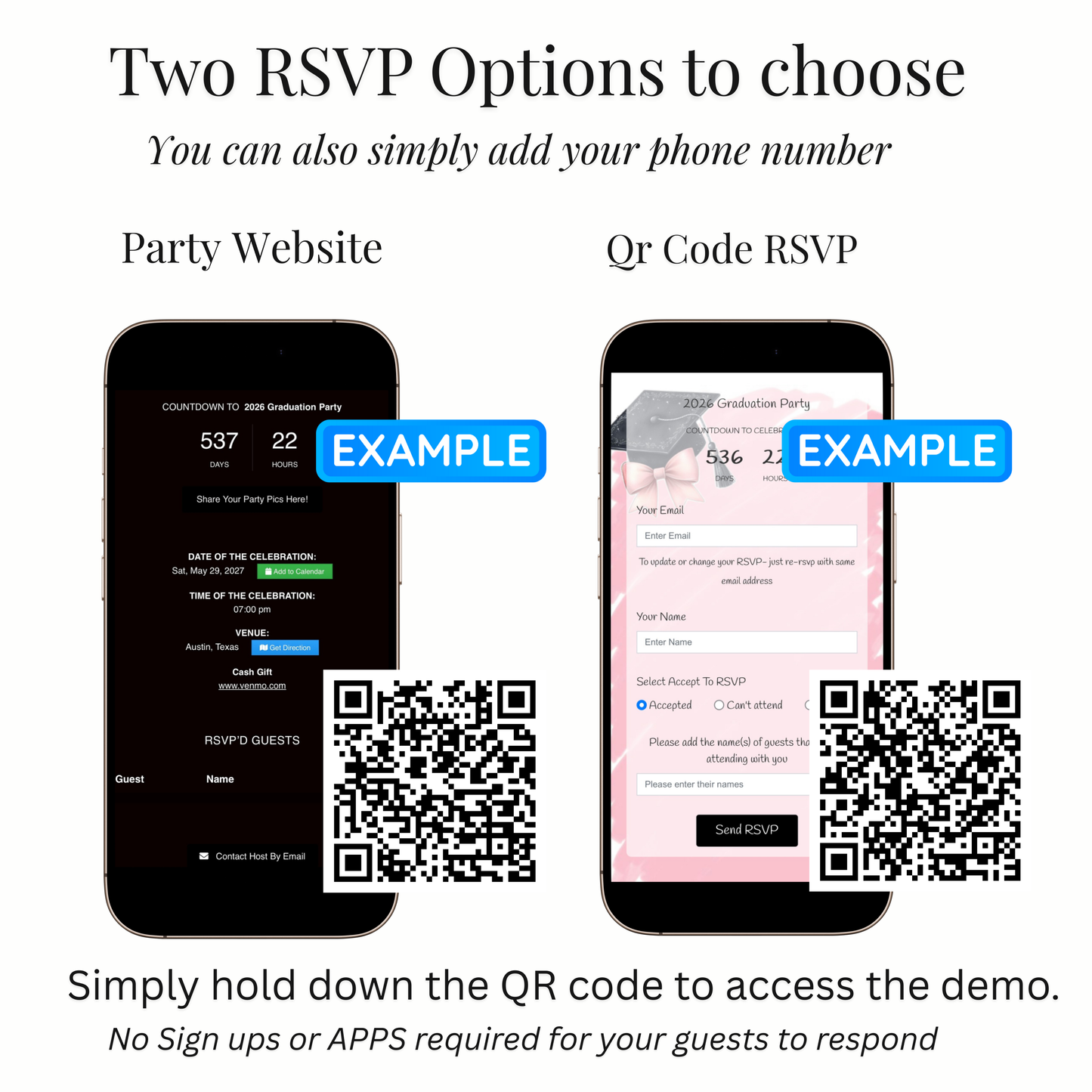 2026 Graduation Party Video Invitation | Digital Graduation Invite | Editable Online RSVP Evite Canva Template