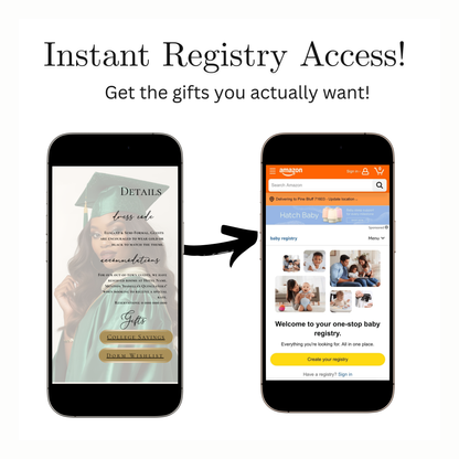 2026 Graduation Website Invitation | Canva Website RSVP Template with Music | Spring Floral for her