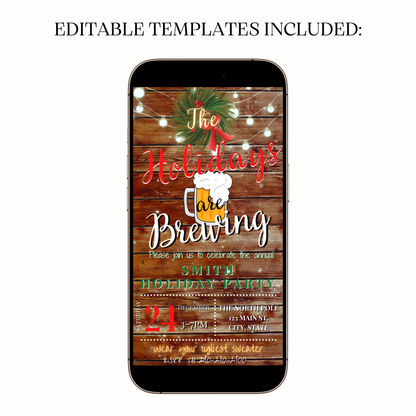 Holidays Are Brewing video invitation shared on WhatsApp preview