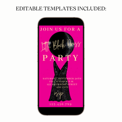 Little Black Dress Theme Video Invitation for Mobile Sharing