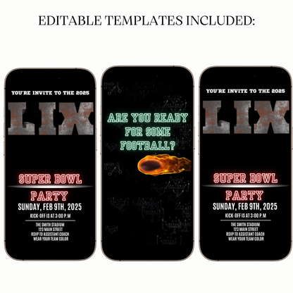 Digital Super Bowl LIX video invitation 2025