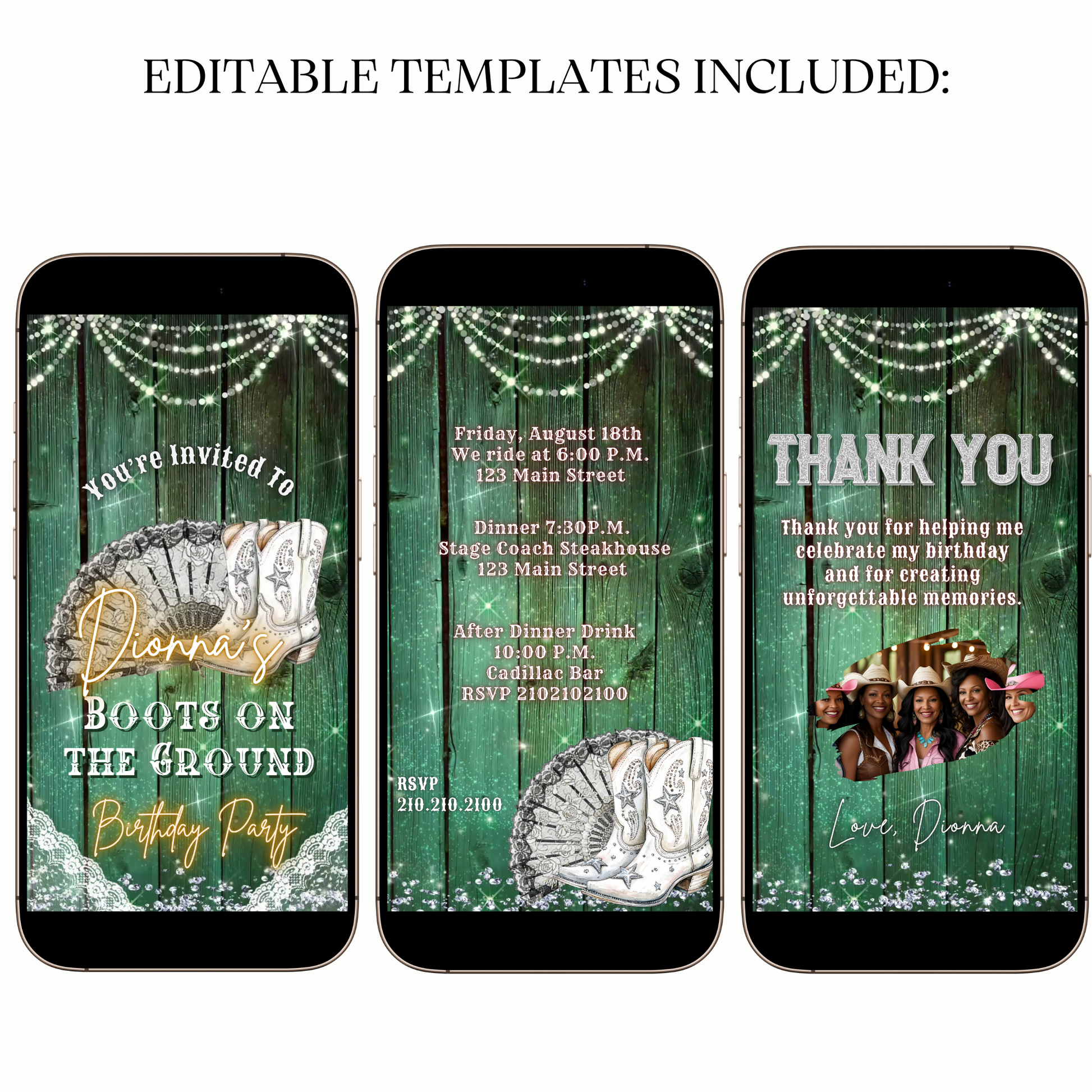 Digital Country Western Birthday Video Invitation