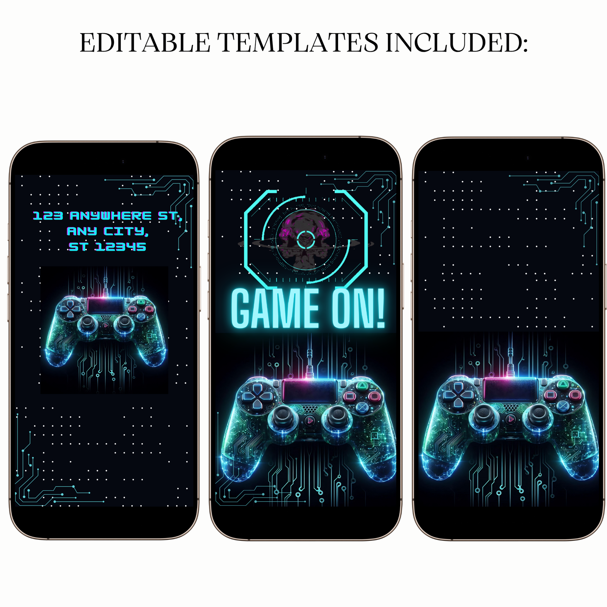 Editable game on birthday video invitation online