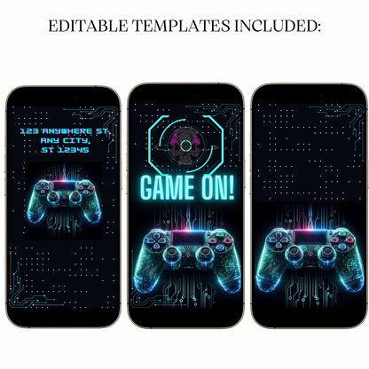 Editable game on birthday video invitation online