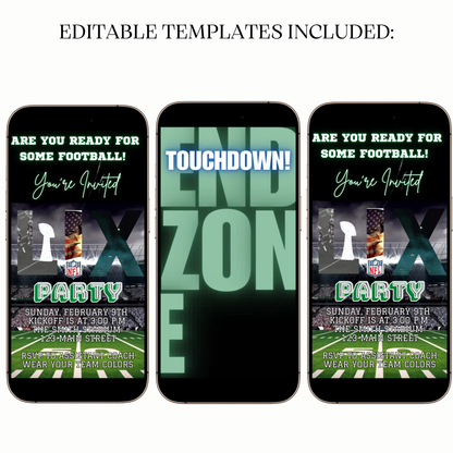 Digital Touchdown Football Video Invitation