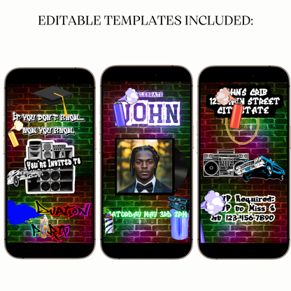 Hip Hop Street Style Video Invitation for Mobile Sharing