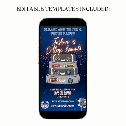 College Send-Off Video Invitation for Mobile Sharing