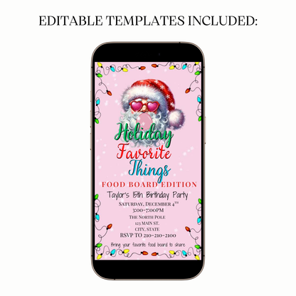 Santa Bubble Christmas digital invitation shared on WhatsApp