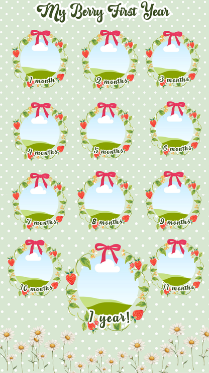 Social feed mockup displaying berry party MP4 thumbnail