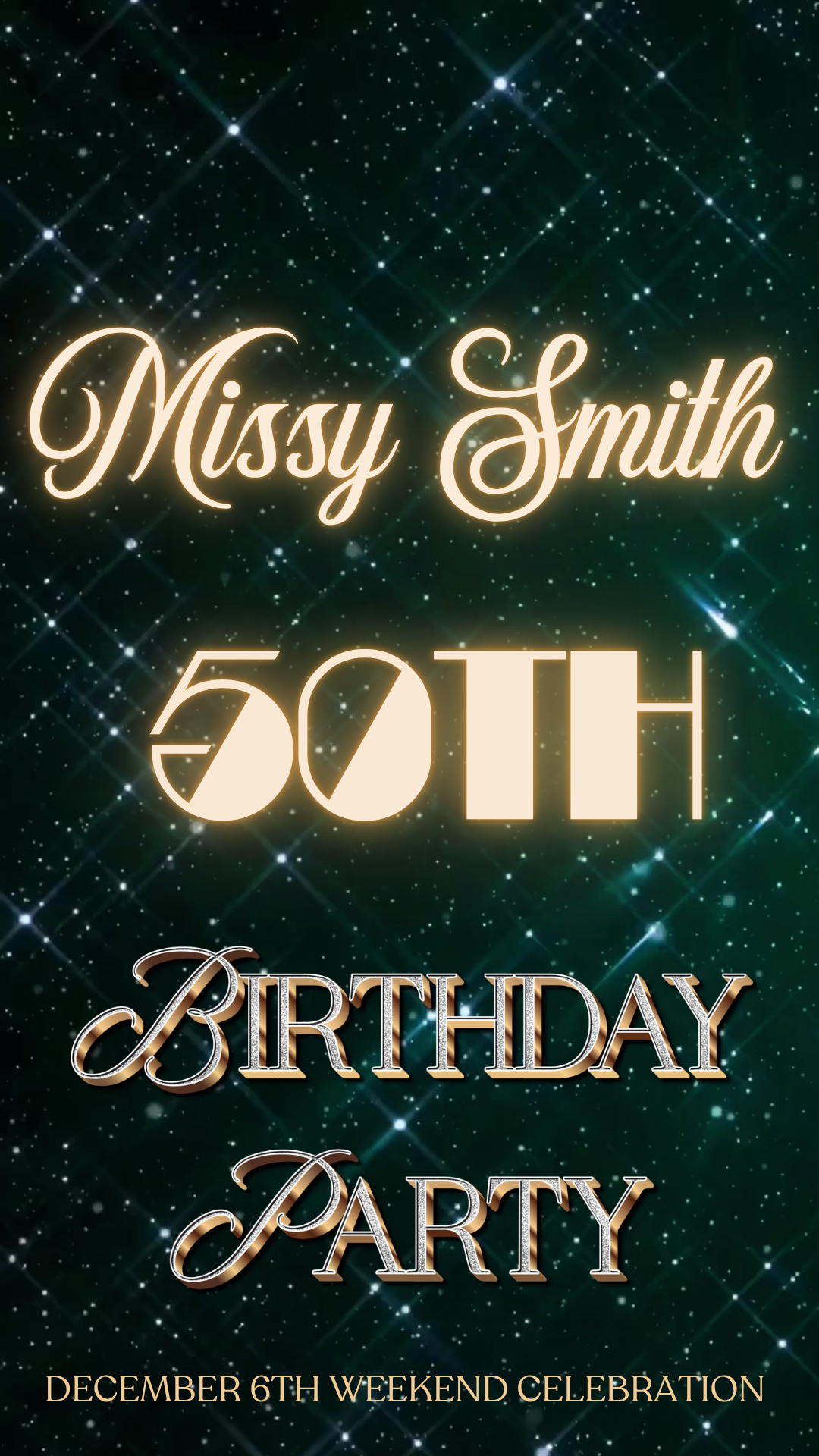 Birthday Dinner Celebration Video Invitation | Digital Luxe Party Invite | Editable Online Template
