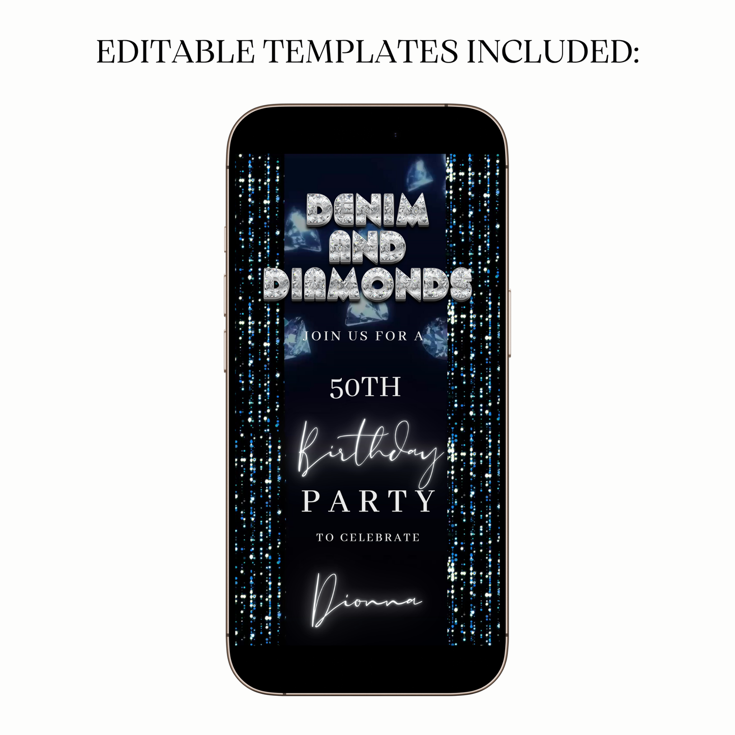 Venue slide showcasing blue crystal pattern and clean typography
