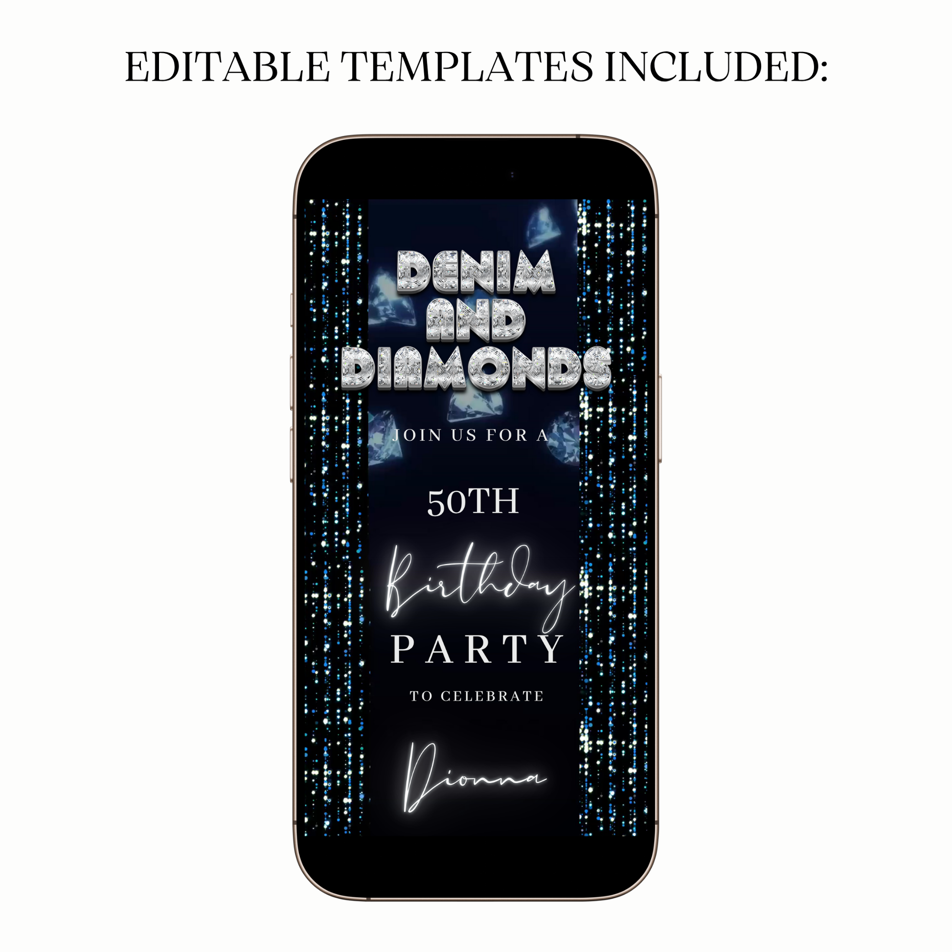 Venue slide showcasing blue crystal pattern and clean typography