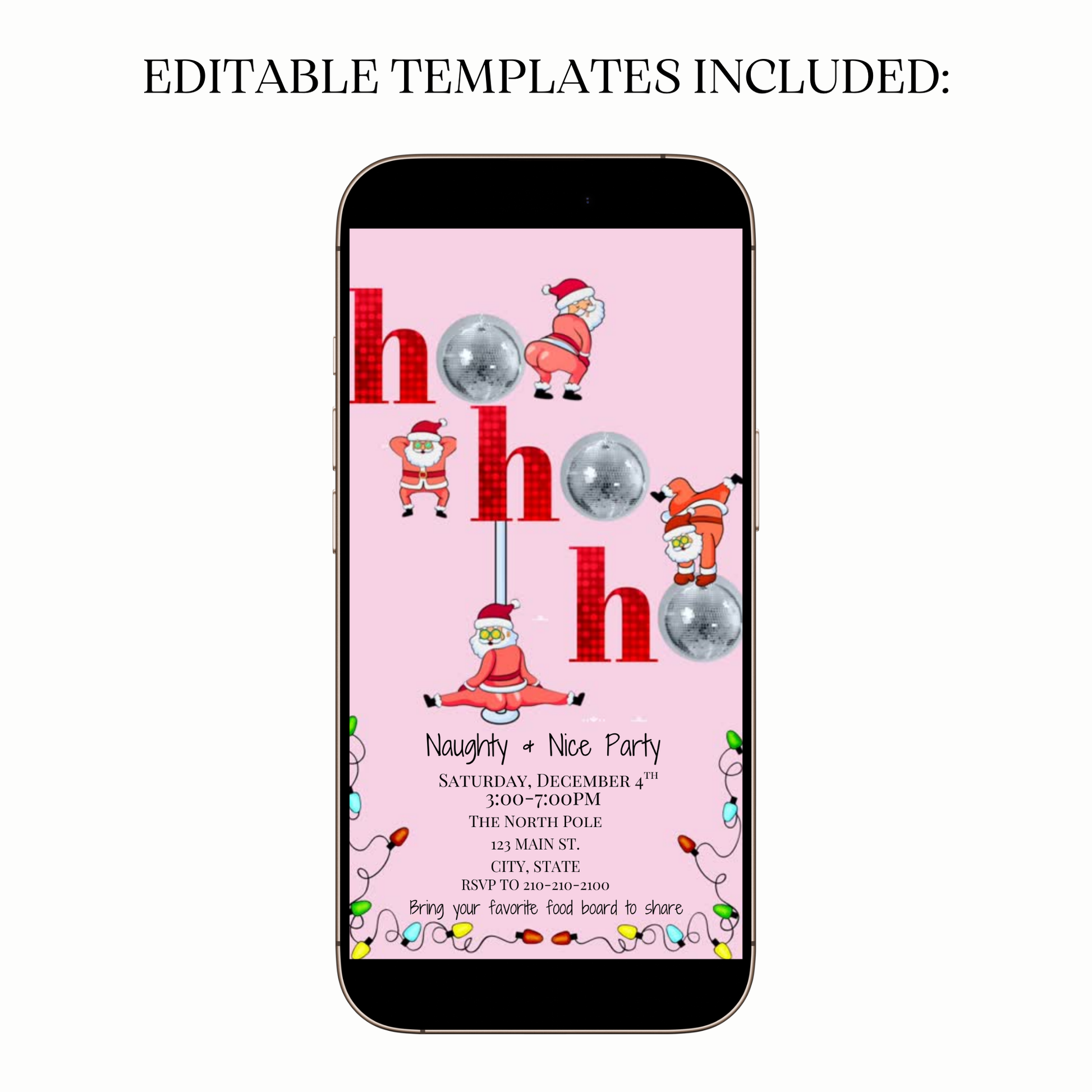 Funny Ho Ho Ho Christmas video invitation shared on WhatsApp
