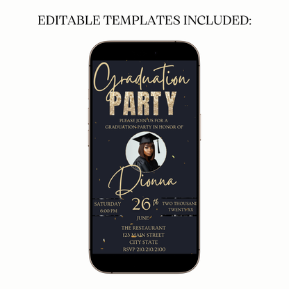 Graduation Celebration Announcement invite shared via WhatsApp