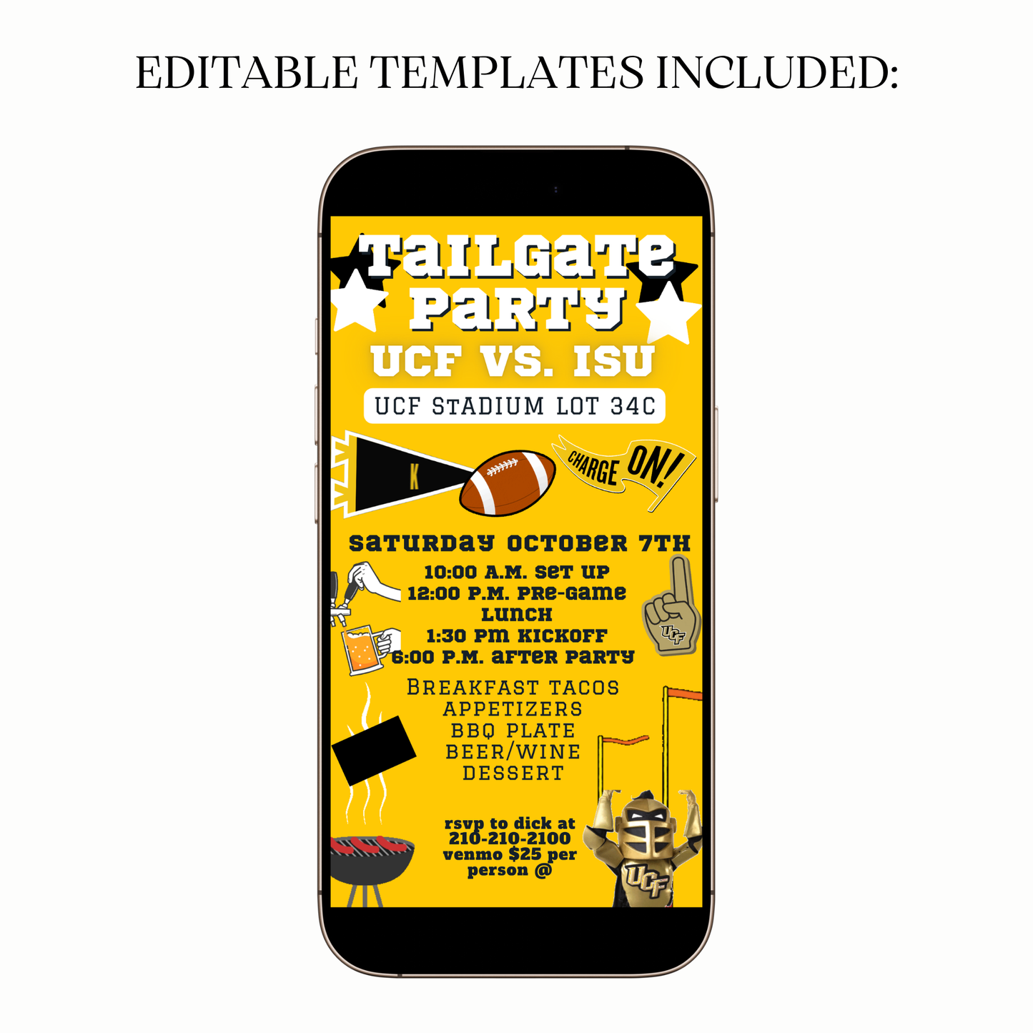 University of Central Florida tailgate video invitation