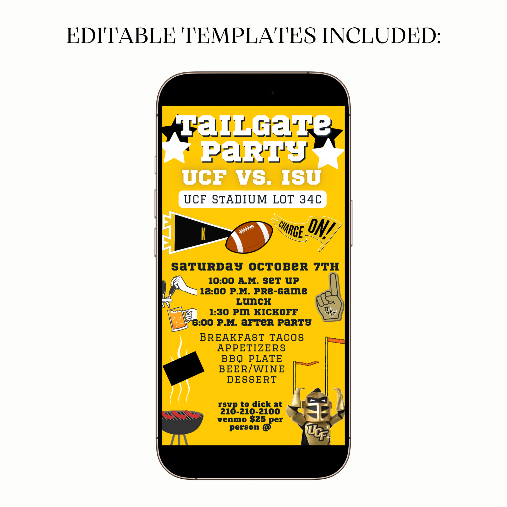 University of Central Florida tailgate video invitation