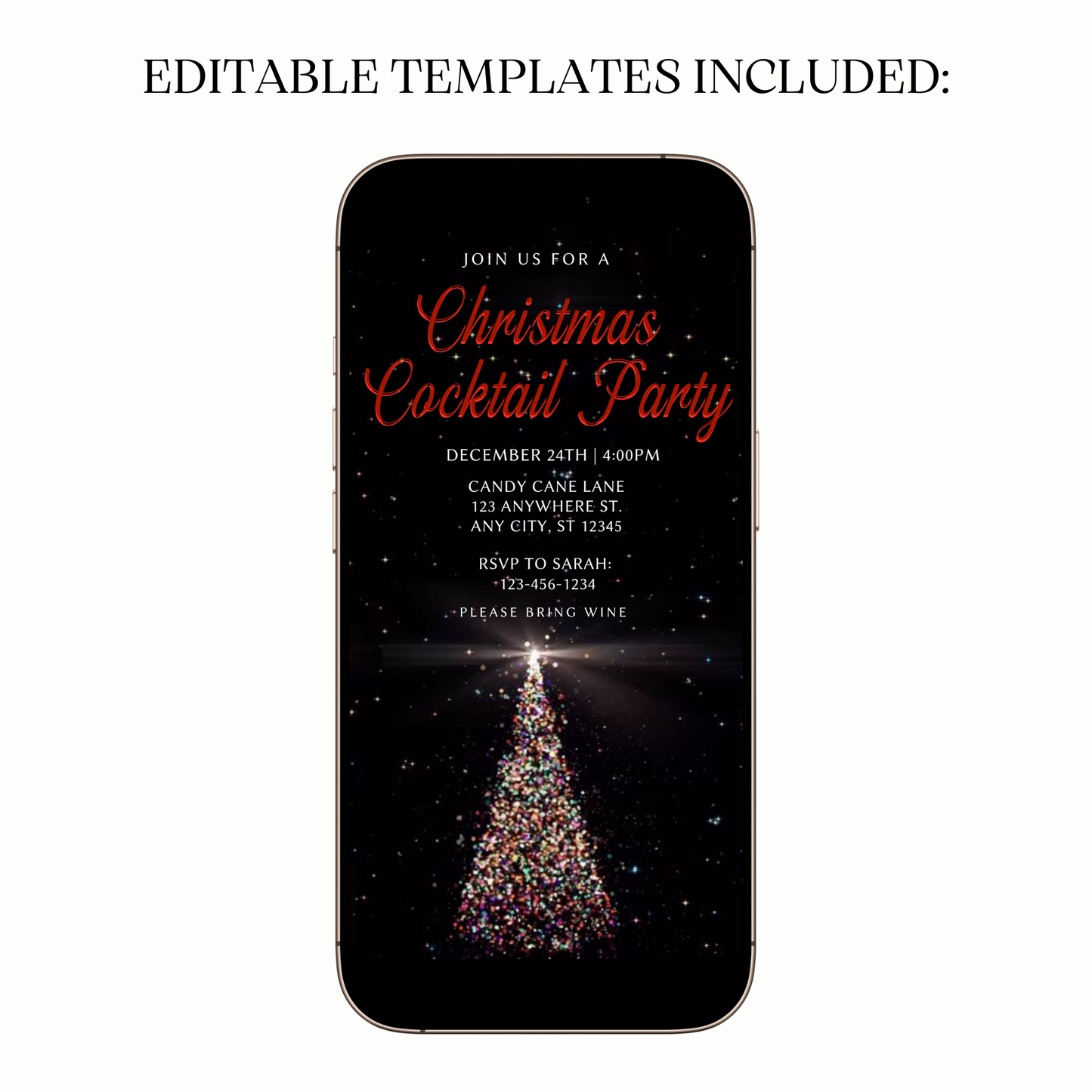 Cocktail Tree digital invite shared on WhatsApp preview