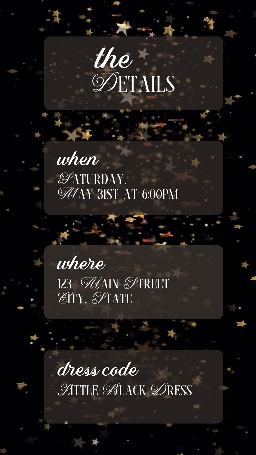 Instagram feed preview of birthday video invitation