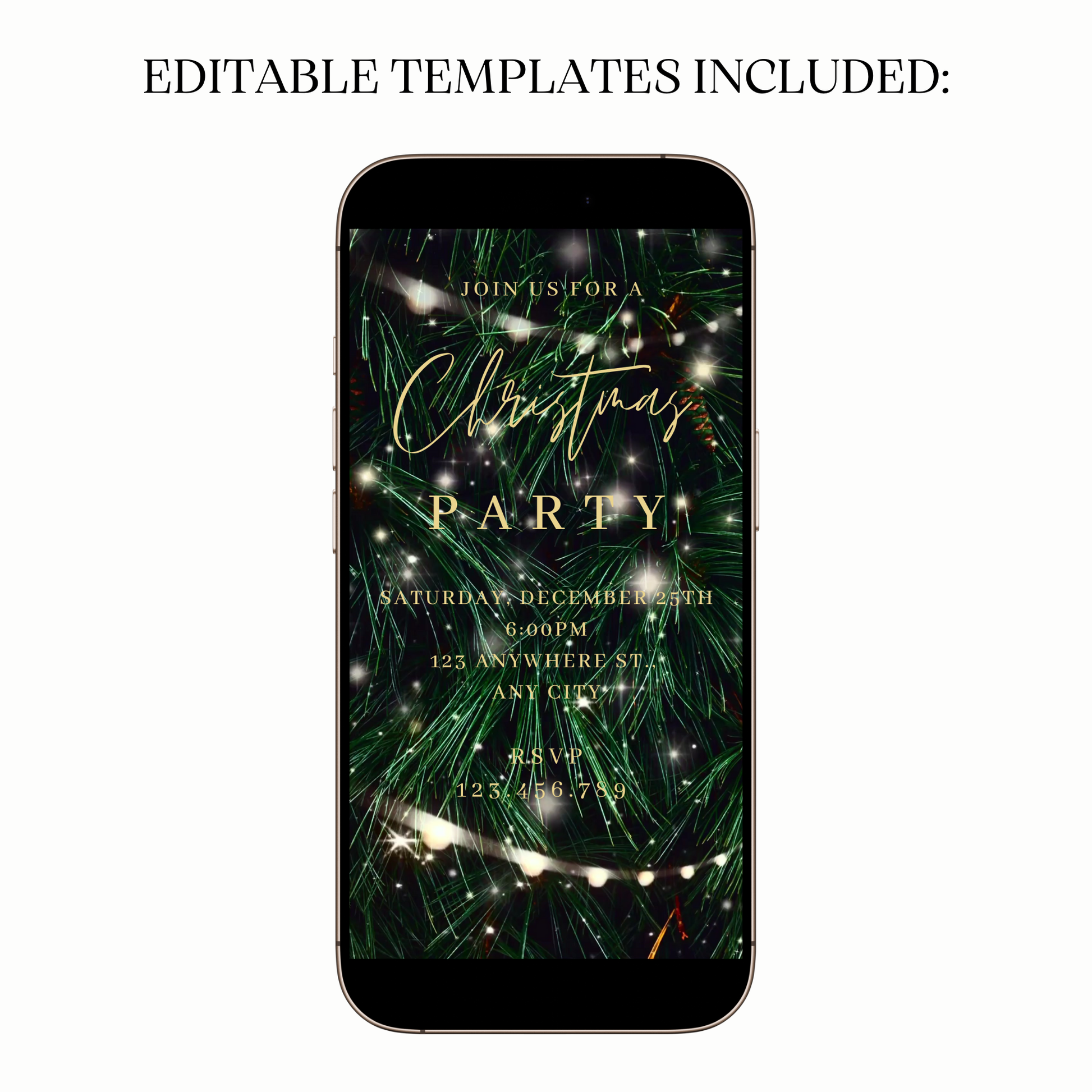 Editable Elegant Tree MP4 video invitation template
