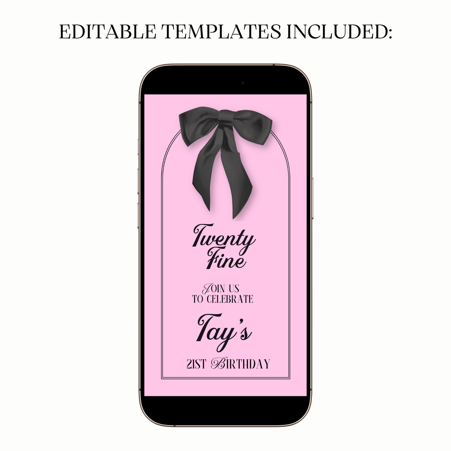Desktop editor customizing event details on birthday template