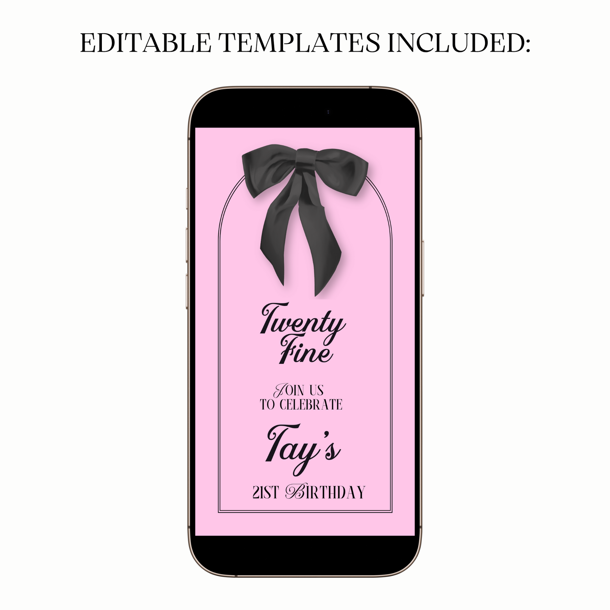Desktop editor customizing event details on birthday template