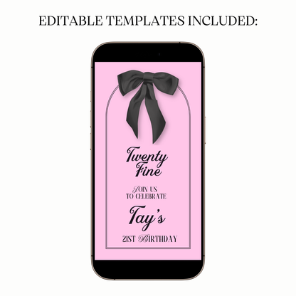 Desktop editor customizing event details on birthday template