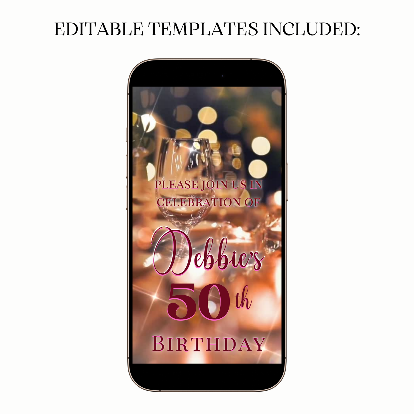 Editable Birthday MP4 template with party accents