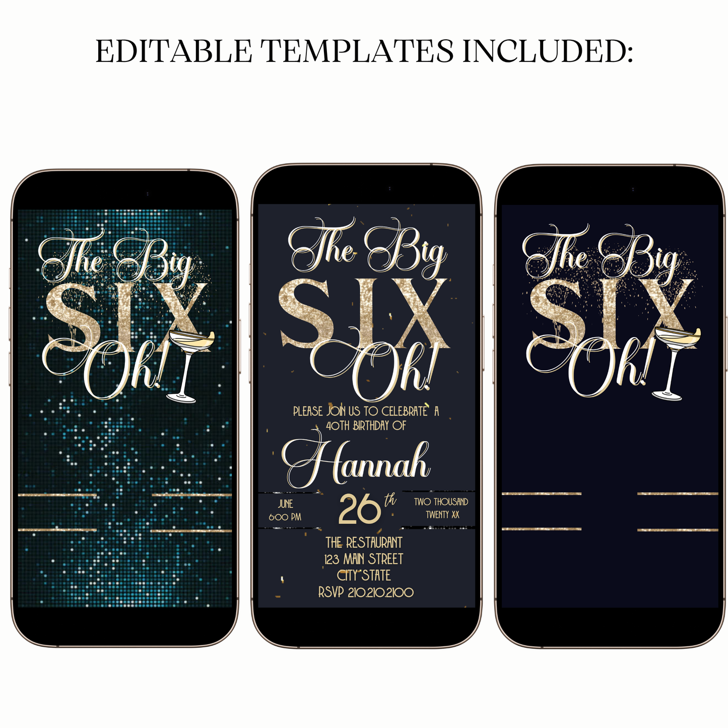 Editable 60th birthday video invitation template online