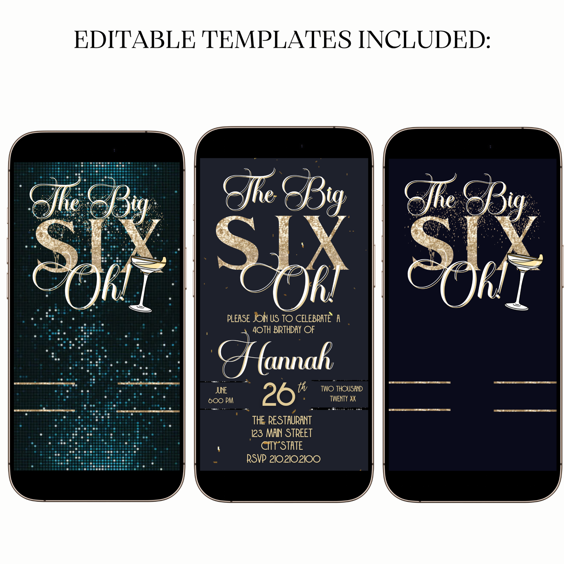 Editable 60th birthday video invitation template online