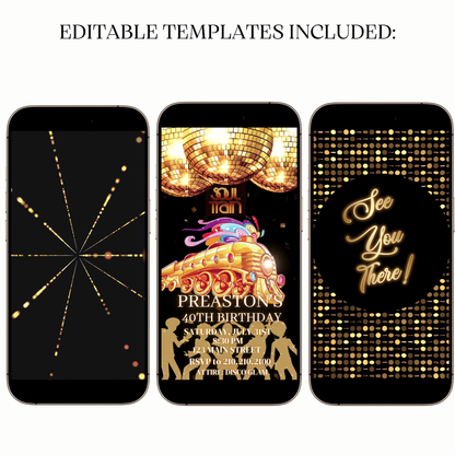 Soul Train Disco Birthday Party Video Invitation – 70s Funk Theme for Mobile Sharing