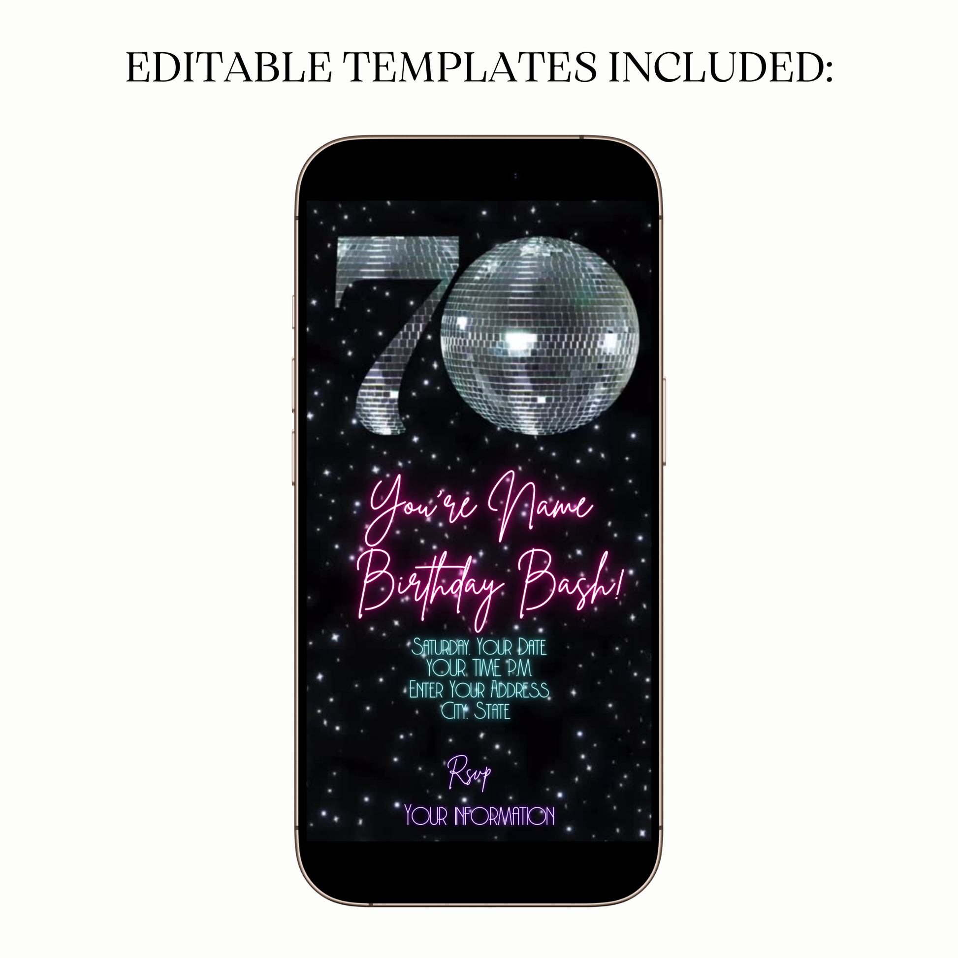 Vintage Dance Floor Theme Video Invitation for Mobile Sharing