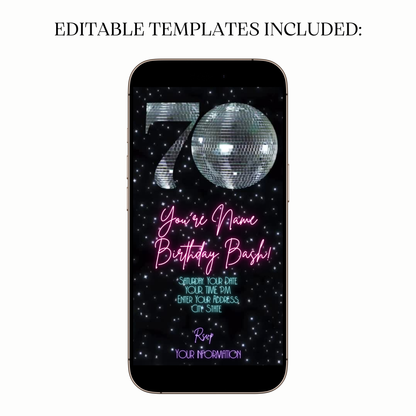 Vintage Dance Floor Theme Video Invitation for Mobile Sharing