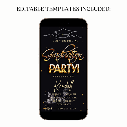 Graduation party invite shared on WhatsApp