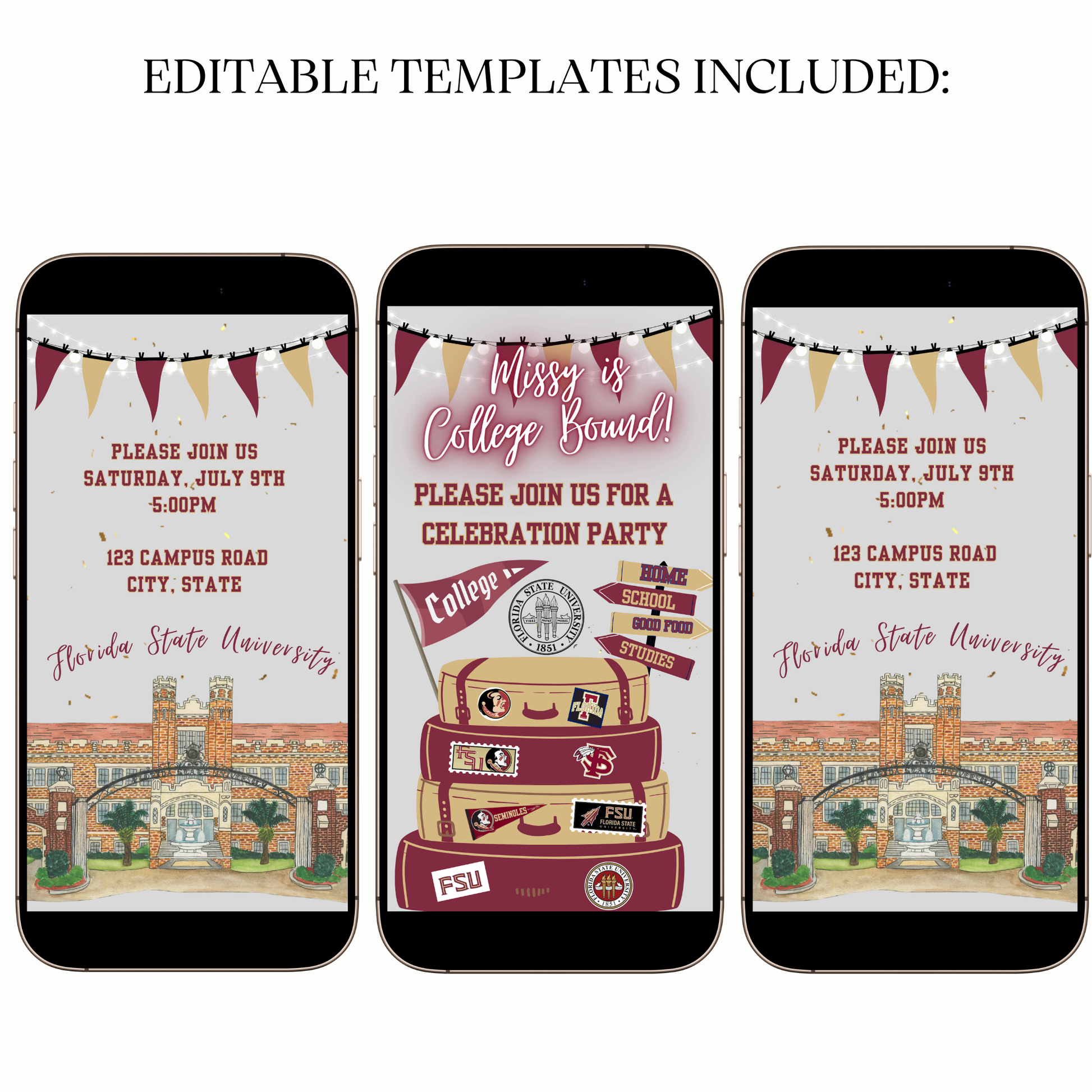 Florida State University Graduation Sendoff Video Invite for Mobile Sharing