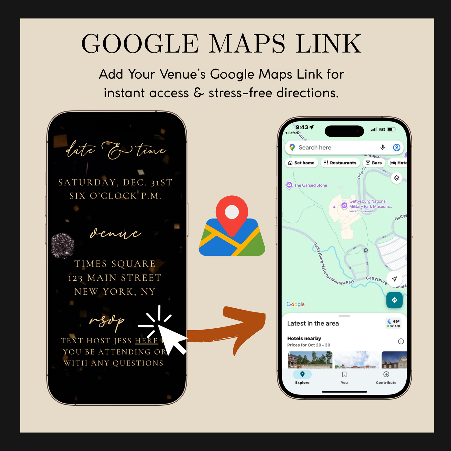 New Year’s Eve Party Website Invitation | NYE Party RSVP Website | Canva Website Template