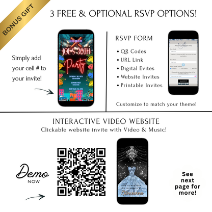 Havana Video Invitation | Animated Cuban Party Digital Evite | Editable Canva Invite Template
