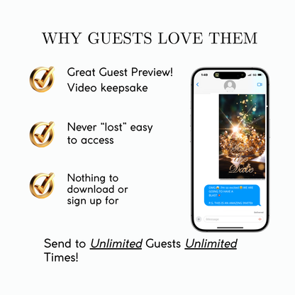 White and Gold Quinceañera Invitation | Royal Princess Video Invite with RSVP Website | Editable Canva Template | Elegant Gold Dress Sweet 16 Digital Evite