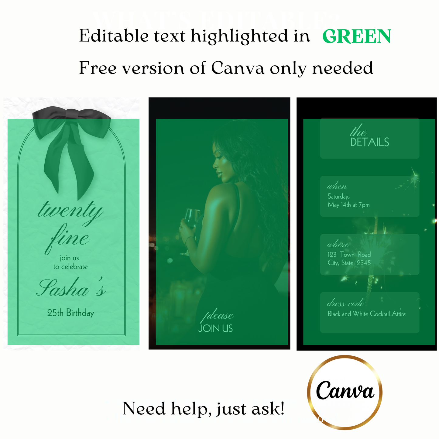 Elegant Twenty Fine Birthday Party Video Invite with Music