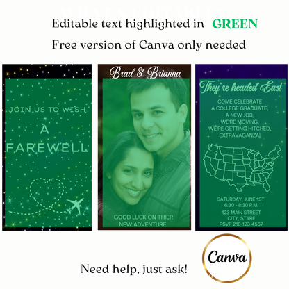 Animated Farewell Party Video Invitation – Bon Voyage Animated Evite Template Evite