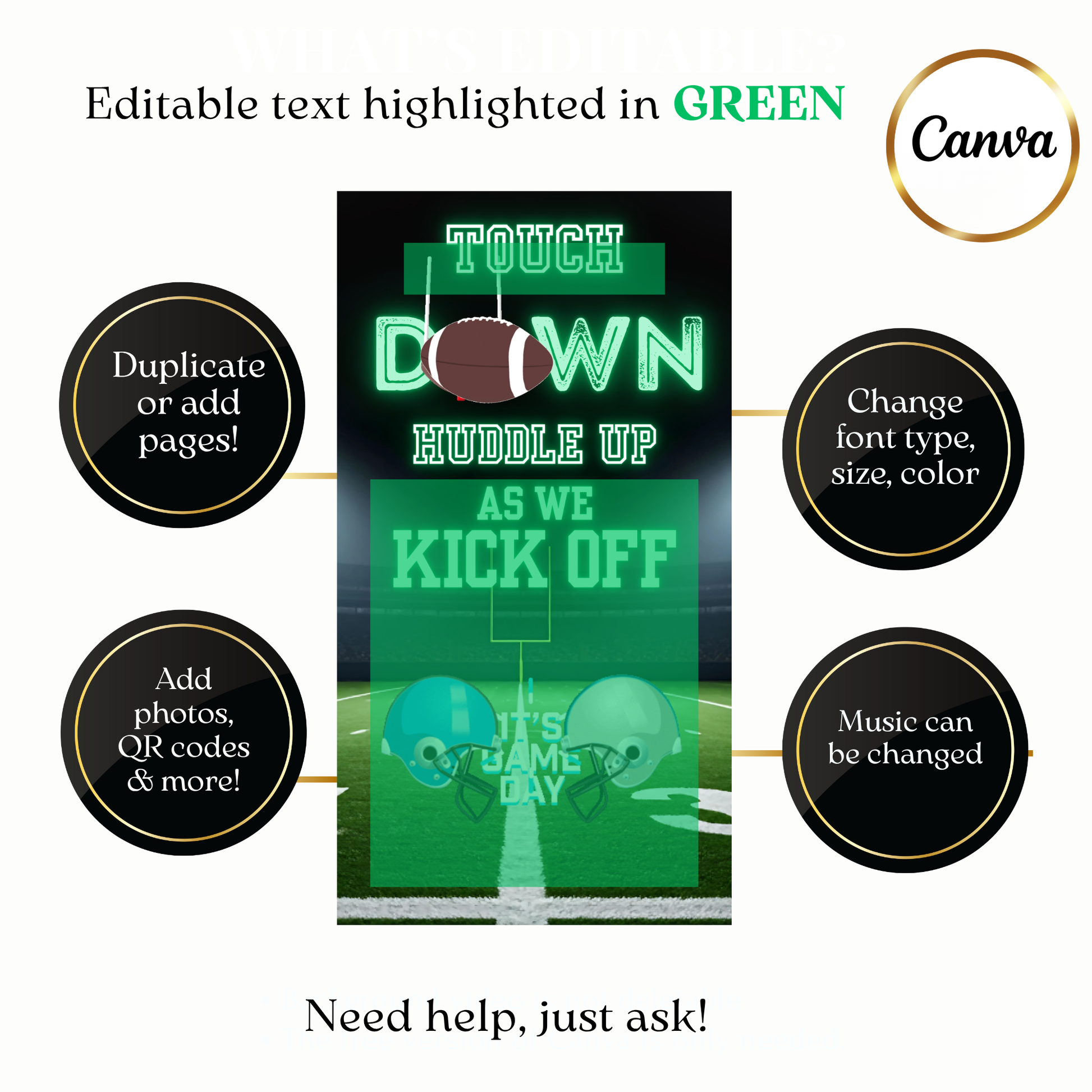 WhatsApp preview sharing the MP4 football invite in chat