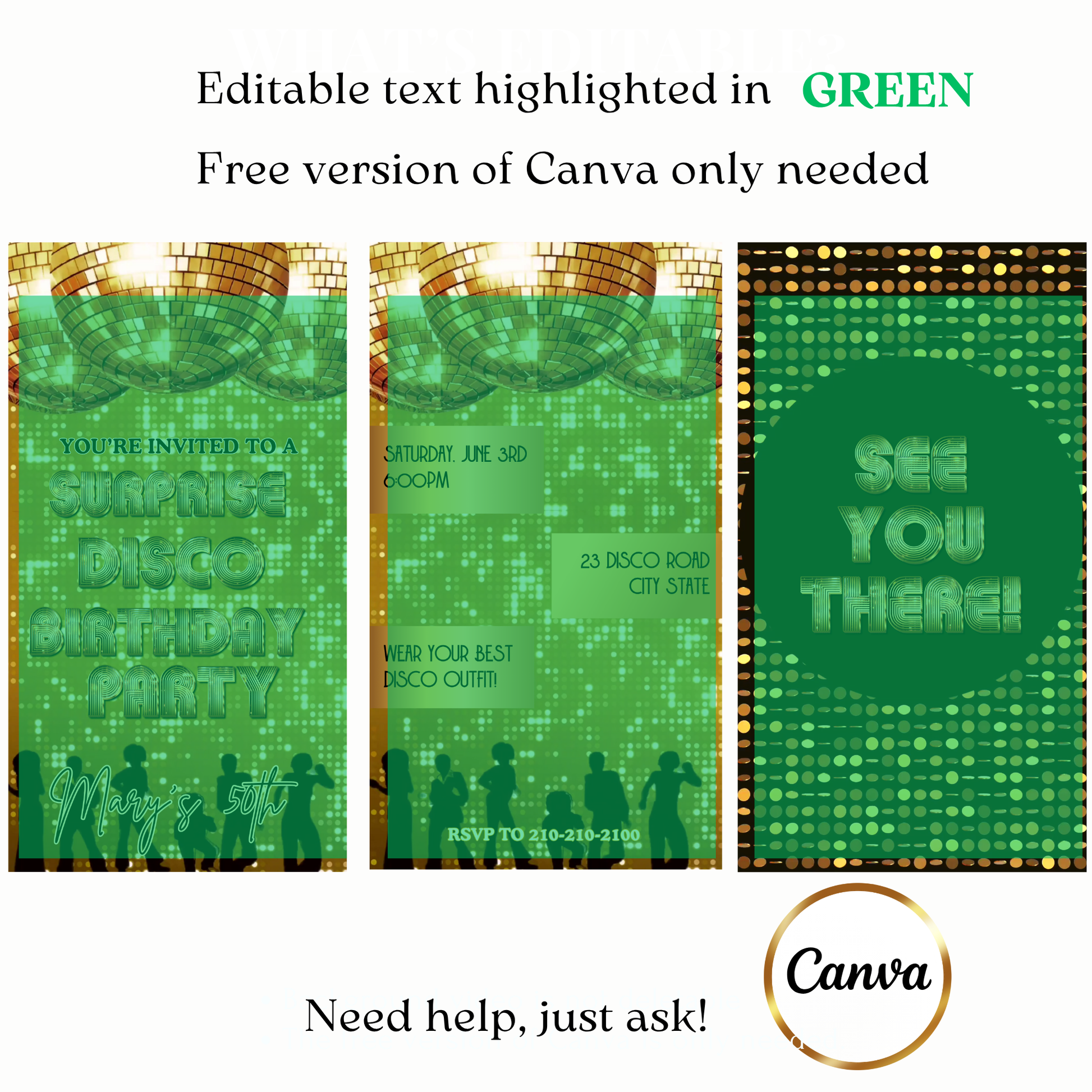 Boogie Night Party Evite MP4 Invite