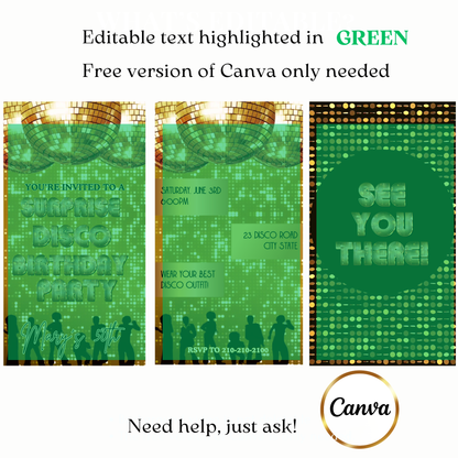 Boogie Night Party Evite MP4 Invite