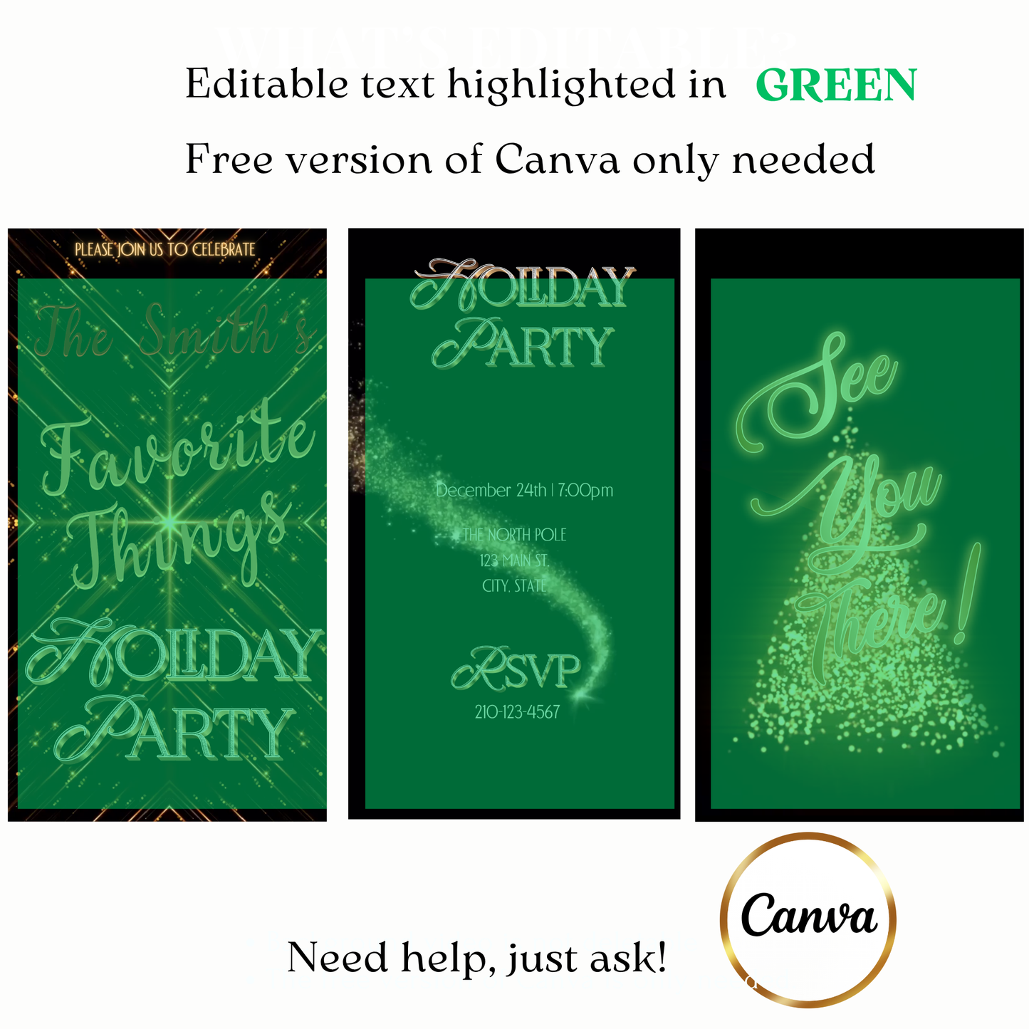 Favorite Things Holiday Party Video Invitation – Elegant Christmas Celebration Evite with Music