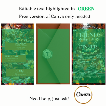 Digital autumn picnic celebration video invite