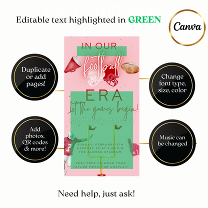 RSVP slide featuring whistle, ball, and calendar icons