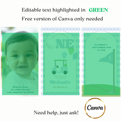 Golf tournament video invite customizable argyle