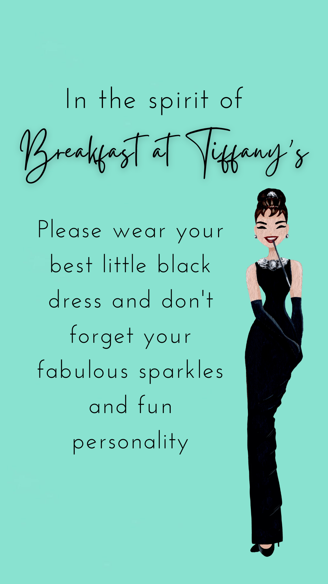 Audrey Hepburn–inspired video party invitation shared on WhatsApp